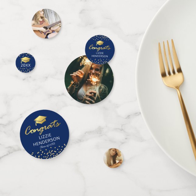 Confeti Foto de la fiesta de graduación Blue Gold 2025 (Grupo)