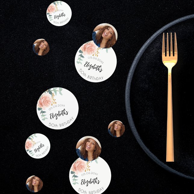 Confeti Foto de la flor de oro de la fiesta de cumpleaños (Subido por el creador)