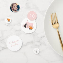 Confeti Foto de la tienda rosada del partido de cumpleaños