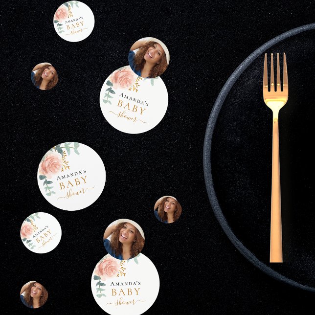 Confeti Foto de una flor de oro rosa de Baby Shower (Subido por el creador)