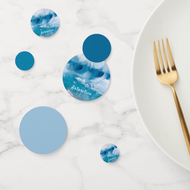 Confeti Foto del iceberg de la Antártida con texto (Grupo)