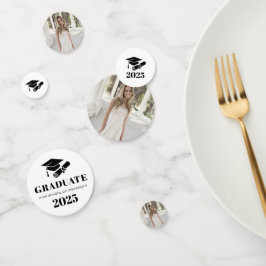 Confeti Foto personalizada de graduación moderna