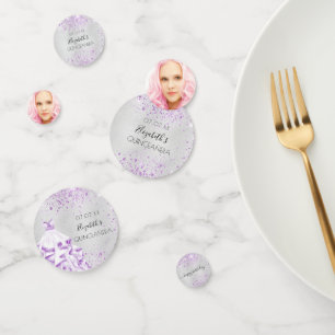 Confeti Fotografía del vestido purpurina púrpura de plata 