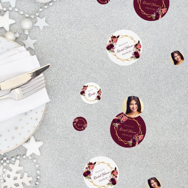 Confeti Fotos de flores de burgundy para despedida de solt (Subido por el creador)