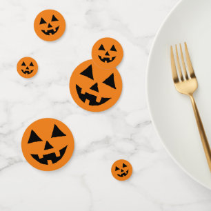 Confeti Funny Jack O Lanter Halloween Arte Simple Jack O