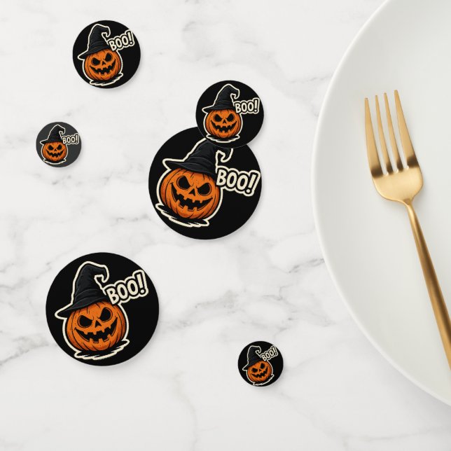 Confeti  Funny & Scary Halloween Sticker  (Grupo)