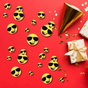 Confeti Gafas de Aviador y Cara Feliz, Diversión