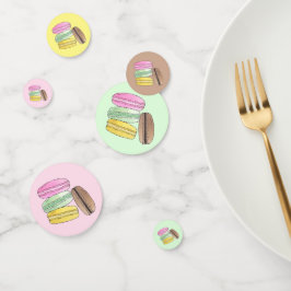 Confeti Galletas de Pasta Francesa Macarón Macarrones Past