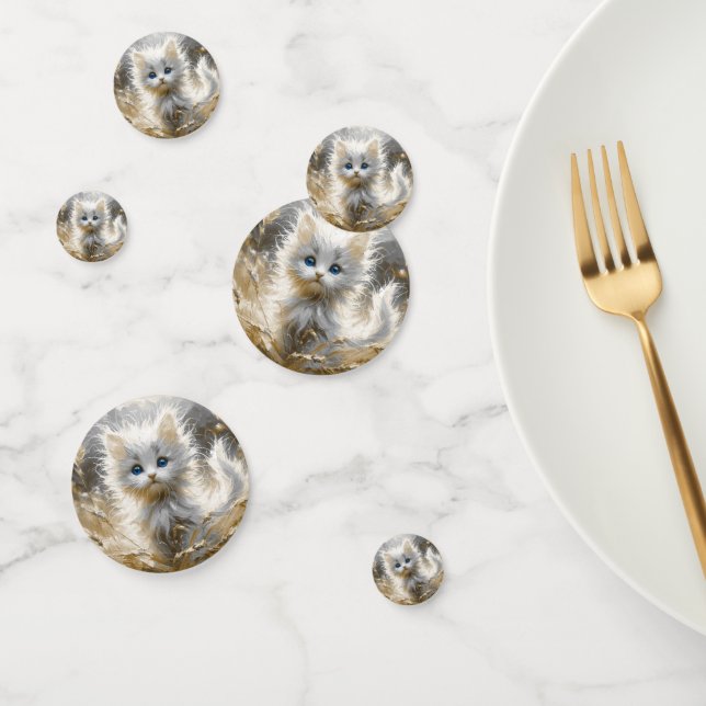 Confeti Gatito blanco preciado (Grupo)