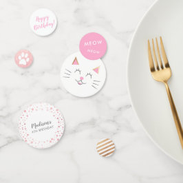 Confeti Gato Kitty Chicas de oro rosado Cumpleaños Confett