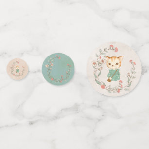 Confeti Gato Kitty Floral Girly Kitten