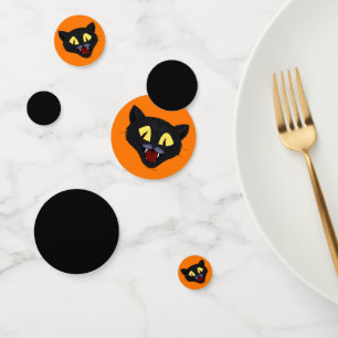 Confeti Gato negro de Halloween
