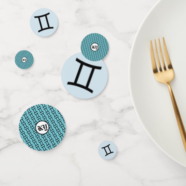Confeti Gemini Zodiac Symbol Standard por Kenneth Yoncich (Grupo)