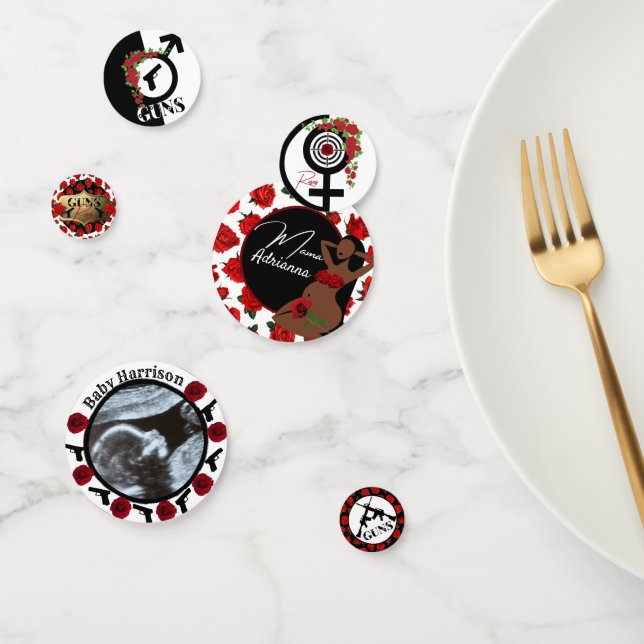 Confeti Género de pistolas o Rosas revelan foto de Baby Sh (Grupo)