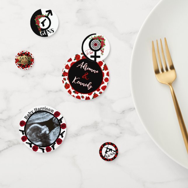 Confeti Género de pistolas o Rosas revelan nombre y foto p (Grupo)