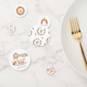 Confeti Género Neutral Baby Shower Boho para Bebé