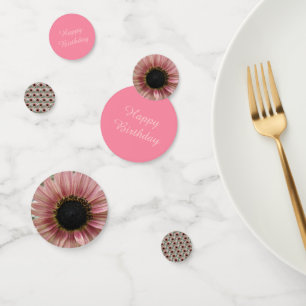 Confeti Girasol rosa pálido personalizado