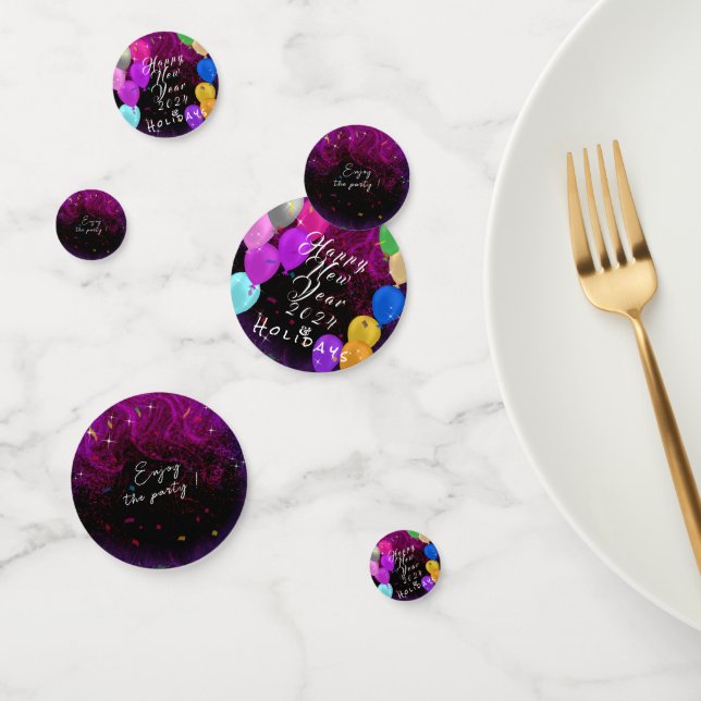 Confeti Globo de Año Nuevo feliz (Grupo)