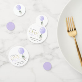 Confeti Globo púrpura, vegetación, follaje, primer cumplea