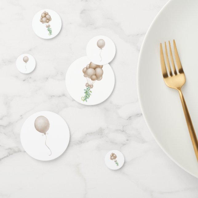 Confeti Globos color agua beige (Grupo)