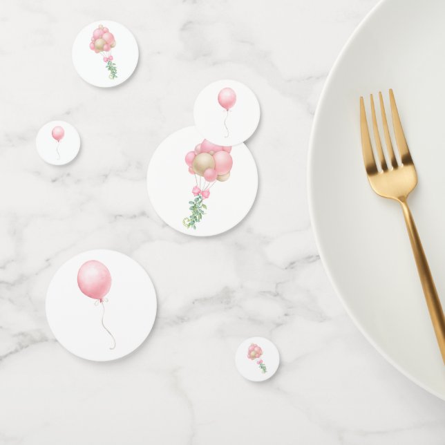 Confeti Globos de color de agua rosa (Grupo)