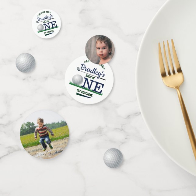 Confeti Golf PAR-TEE 1er cumpleaños Foto (Grupo)