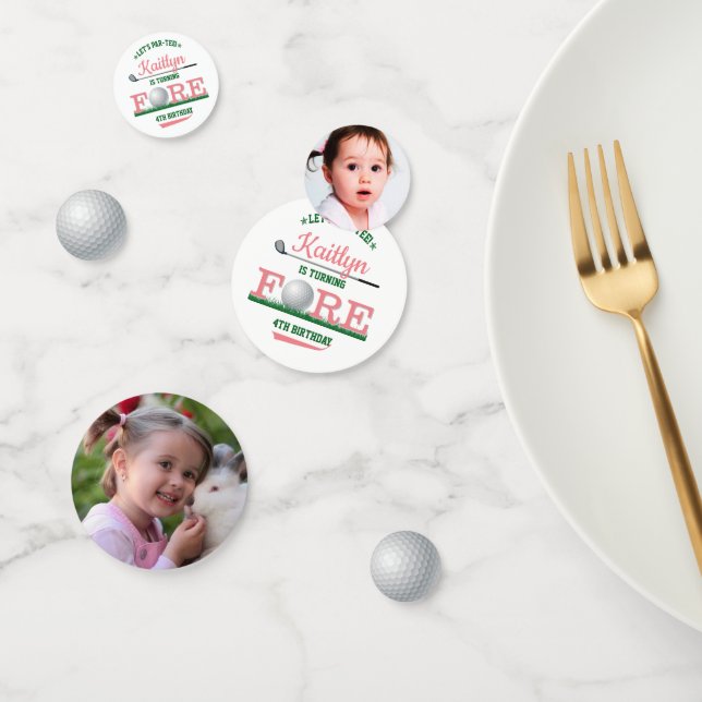 Confeti Golf PAR-TEE 4ª foto de cumpleaños (Grupo)