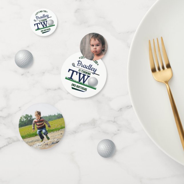 Confeti Golf PAR-TEE Foto de cumpleaños número 2 (Grupo)