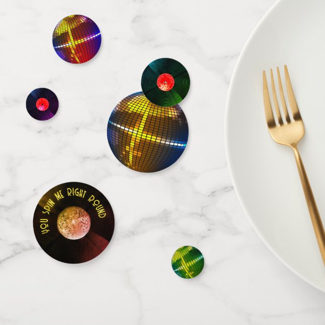 Confeti Grabación de vinilo y bolas de disco - Fiebre disc (Grupo)