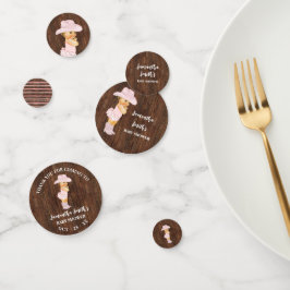 Confeti Gracias por venir a Cowgirl Western Baby Shower