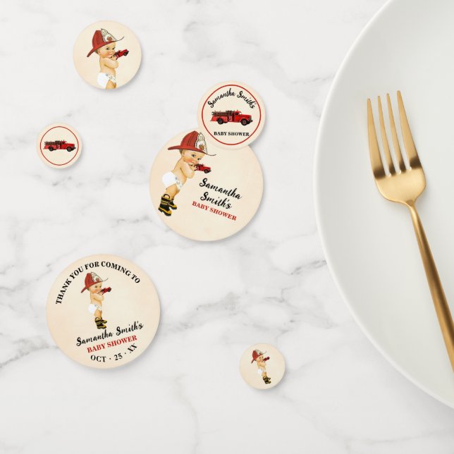 Confeti Gracias por venir a un bombero bebé Baby Shower (Grupo)