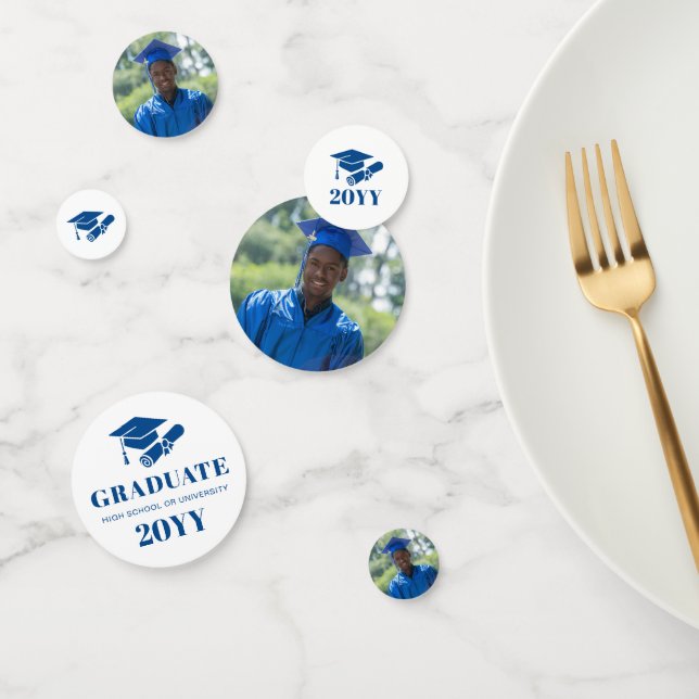 Confeti Graduación de fotos personalizada moderna (Grupo)