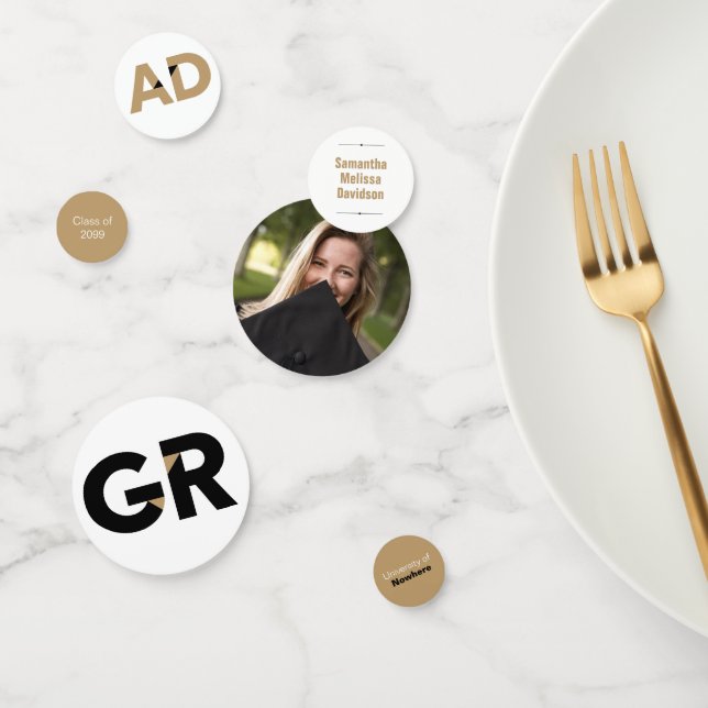 Confeti Graduación de las letras de corte de ángulo de neg (Grupo)