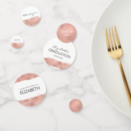 Confeti Graduación de pincel de oro Rosa