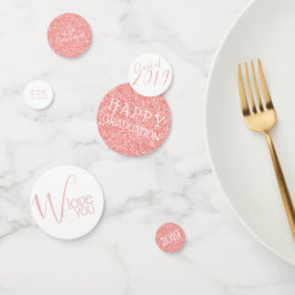 Confeti Graduación de Rosa Purpurina de oro/Ocasión especi