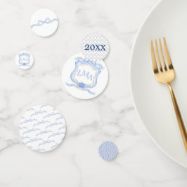 Confeti Graduación en monograma de Boda Preppy