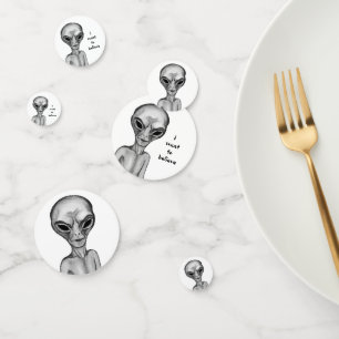 Confeti Grey Alien , quiero creer