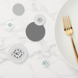 Confeti Gris de amor