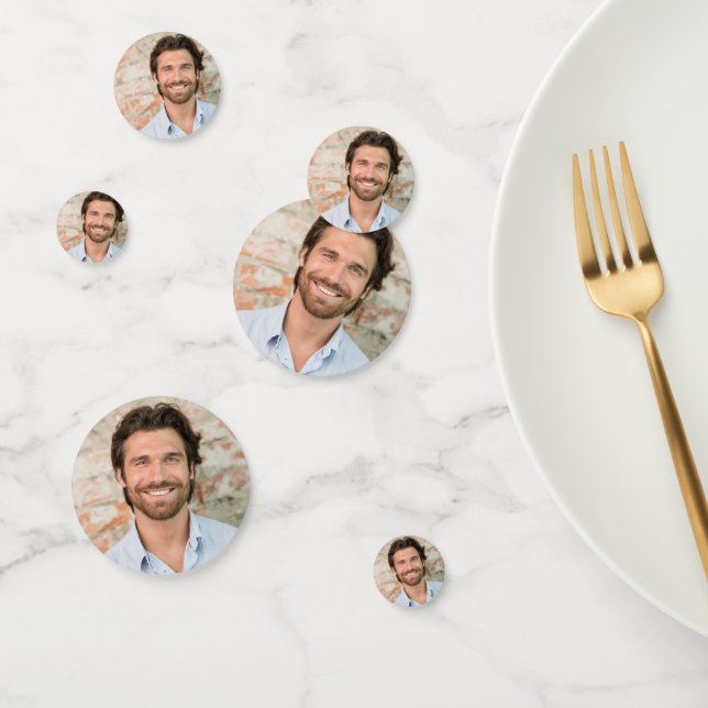 Confeti Groom Face 6 Photo Bachelorette Party (Grupo)