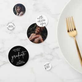 Confeti Guión de foto personalizada de graduado de univers