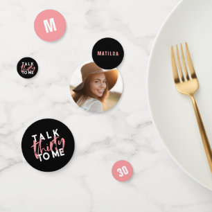 Confeti Háblame de la moderna tipografía de niñas con esta