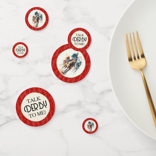 Confeti Hablar de Derby para mí caballos de carreras y jin (Grupo)