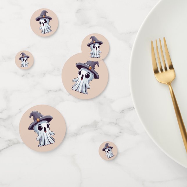 Confeti Halloween: Geist mit Hut -  (Grupo)