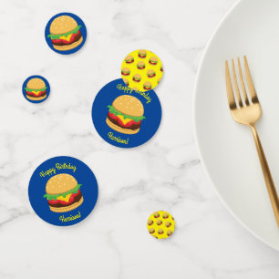 Confeti Hamburguesas de fiesta de cumpleaños