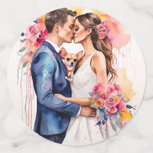 Hermosa pareja Boda con una graciosa