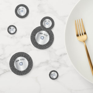 Confeti Hermoso diseño personalizado de diamantes de plata