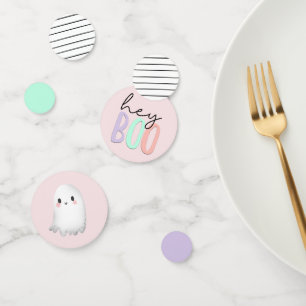 Confeti Hey Boo Pastel Halloween Birday Table