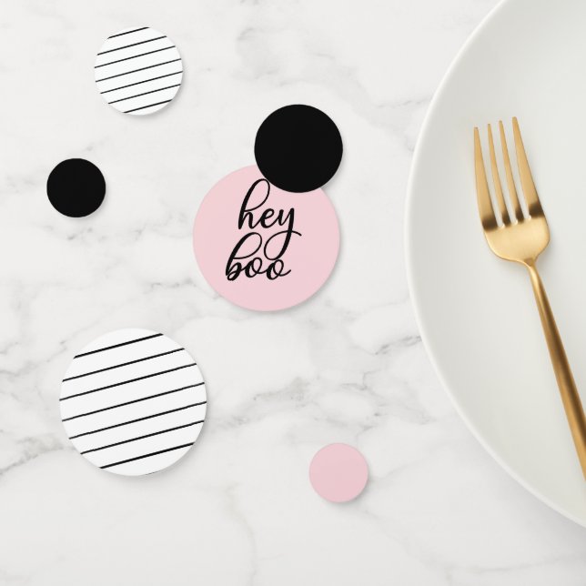 Confeti Hey Boo Pastel Mesa de Cumpleaños de Halloween Ros (Grupo)