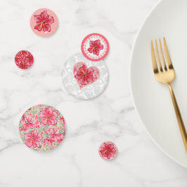 Confeti Hibiscus & lace RED