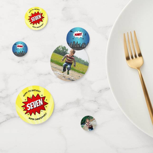 Confeti Historieta de superhéroes para cualquier edad foto (Grupo)